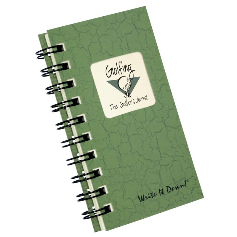 Write it Down series by Journals Unlimited, Guided Journal, Golfing, The Golfer's Journal, Mini-Size 3â€x5.5â€, Green Hard Cover, Made in USA - Image 2